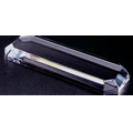 Black Acrylic Rectangle Base w/ Beveled Edge (3"x11.25"x3/4")